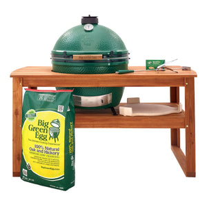 XL Big Green Egg with Acacia Table Bundle