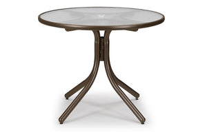 Round Glass Top Dining Height Table