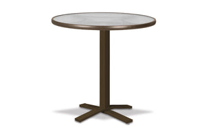Round Glass Top Bar Height Table