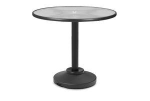 Round Glass Top Bar Height Table