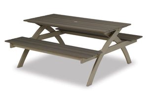 Rustic Polymer Top Picnic Table