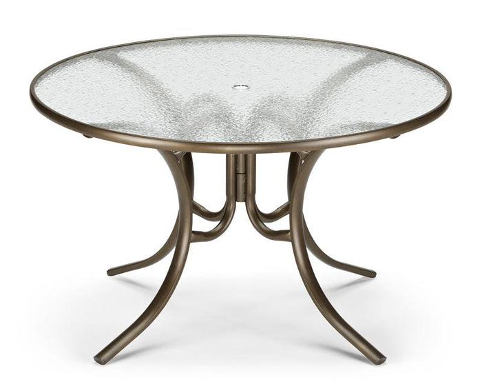 Round Glass Top 48" Dining Table