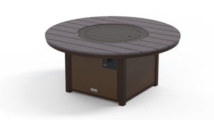54" Round Rustic Top Fire Table