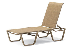 Aruba II Sling Four-Position Lay-flat Stacking Armless Chaise