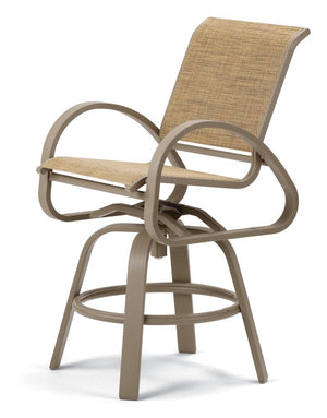 Aruba II Sling Balcony Height Swivel Cafe Chair