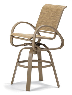Aruba II Sling Bar Height Swivel Cafe Chair