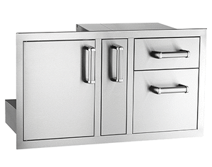 FireMagic Echelon Access Door w/ Platter Storage & Double Drawer 53816SC