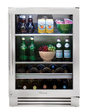 True Beverage Center- 24" Stainless Glass Door