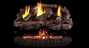 Charred Aged Split Gas Logs- Vent Free