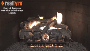 Charred American Oak - Vented Gas Logs