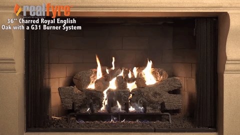 Charred Royal Oak Vented Gas Logs- Natural Gas – Mad Hatter Online Store