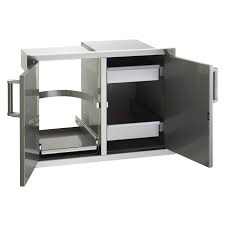 FireMagic Aurora Double Access Doors with Trash Tray & Dual Drawers 33930S-12