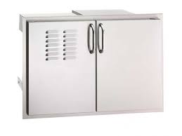 FireMagic Aurora Double Access Doors with Tank Tray, Louvers & Dual Drawers 33930S-12T