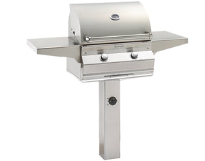 FireMagic C430S In-Ground Post Mount Grill with Analog Thermometer and 1-Hour Timer on Post