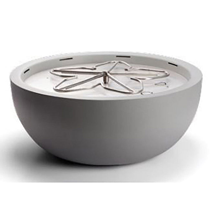 34" Spun Aluminum Decorative Bowl w/Light Stone Color Coating, Featuring 30" Electronic Igntion HI/LO Insert w/25" Burner