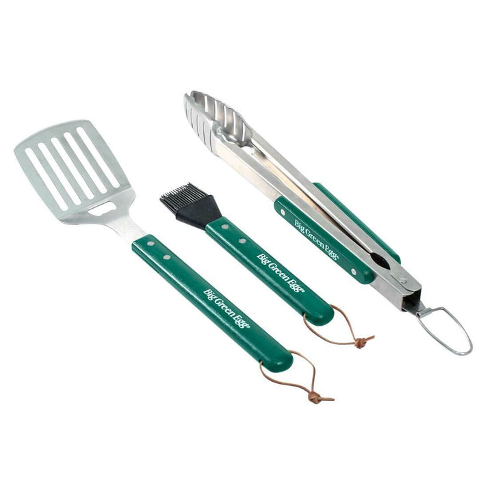 Big Green Egg - Stainless BBQ Tool Set with Wood Handles