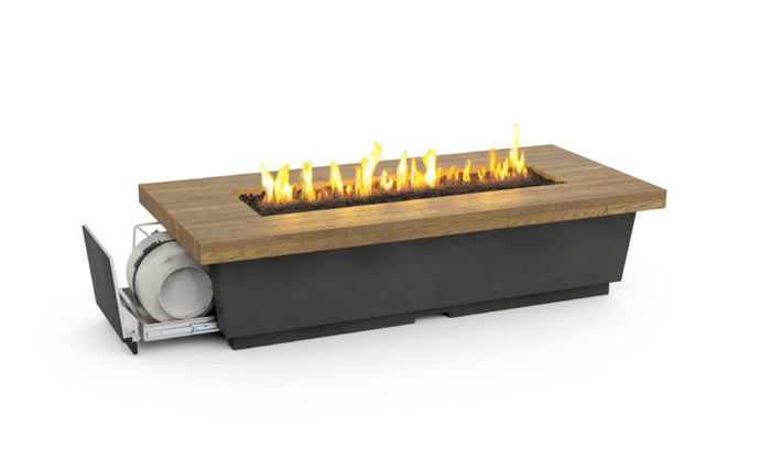 Reclaimed Wood Contempo Long LP Select Fire Table