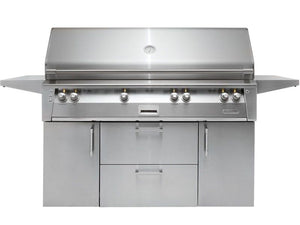 Alfresco 56" Cart Grill with Side Burner