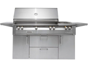 Alfresco 56" Cart Grill with Side Burner