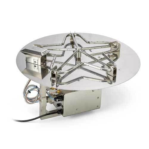 36" Flat Pan Style Fire Pit Insert - Natural Gas - 120VAC