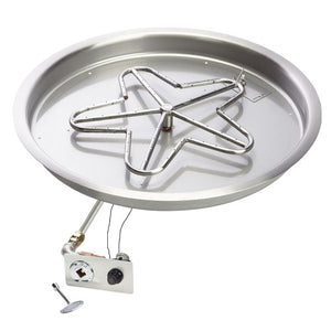 37" Bowl Style Fire Pit Insert - Natural Gas - 120VAC