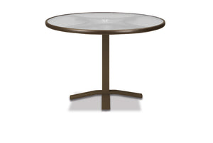 Round Glass Top Dining Height Table