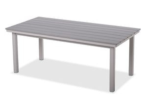 42" x 84" Rectangle Rustic Polymer Top Balcony Height Table