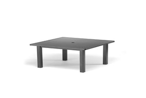 Square Aluminum Slat Top 42" Coffee Height Table