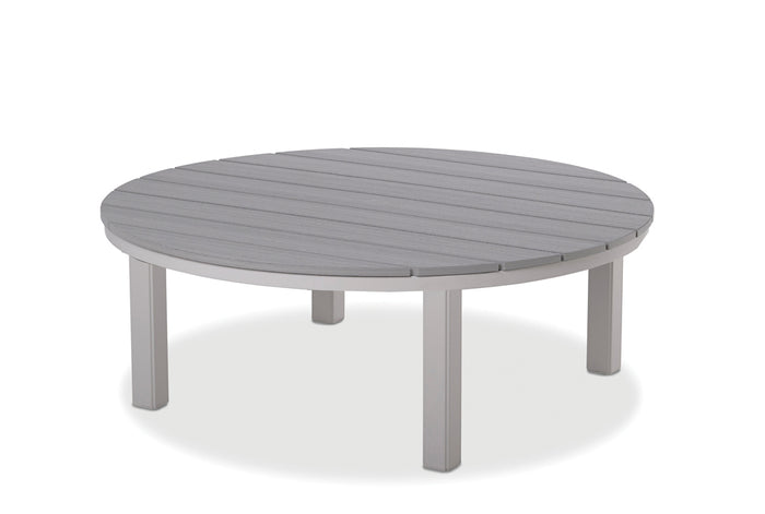 54" Round Rustic Polymer Top Coffee Table