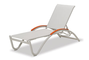 Helios Contract Sling Four-Position Lay-flat Stacking Chaise
