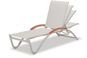 Helios Contract Sling Four-Position Lay-flat Stacking Chaise
