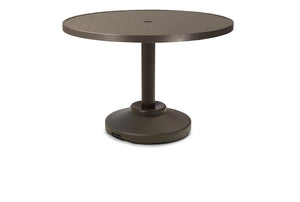 Round Aluminum Slat Top Dining Height Table