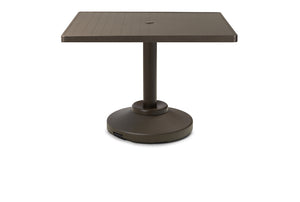 Square Aluminum Slat Top Dining Height Table