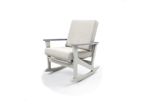 Wexler Cushion Chat Height Rocker w/ Rustic Arms