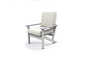 Wexler Cushion Chat Height Arm Chair w/ Rustic Arms