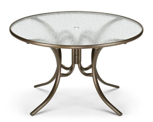 Glass Top Table 48" Round Dining Table w/ hole