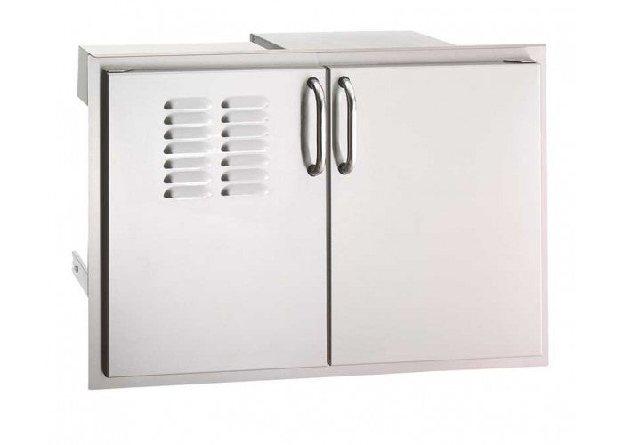 FireMagic Echelon Double Access Louver Doors with Dual Drawers & Tank Tray
