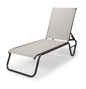 Gardenella Sling Four-Position Lay-flat Stacking Armless Chaise