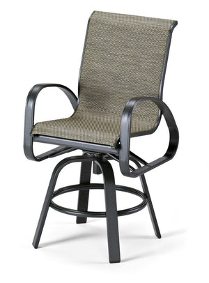 Primera Sling Counter Height Swivel Arm Chair