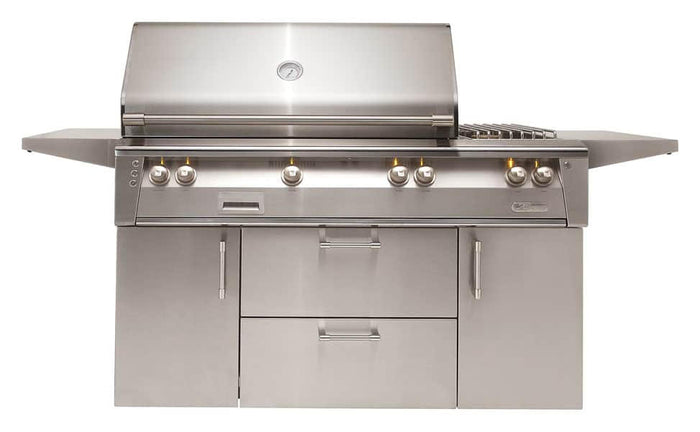 Alfresco 56" Cart Grill with Side Burner