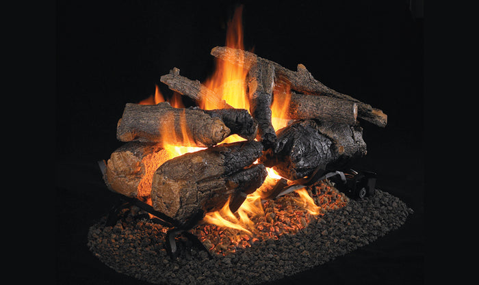 Charred American Oak - See Thru Vented Gas Logs
