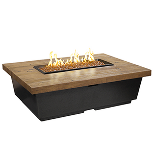Reclaimed Wood Contempo Rectangle Fire Table