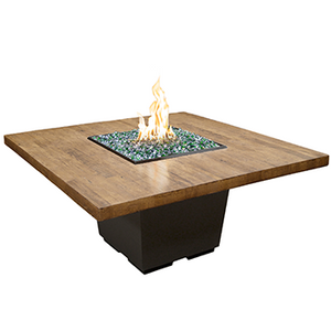 Reclaimed Wood Cosmopolitan Square Dining Fire Table