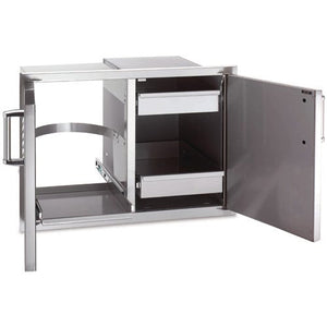 FireMagic Echelon Double Access Door With Dual Drawer And Trash Tray