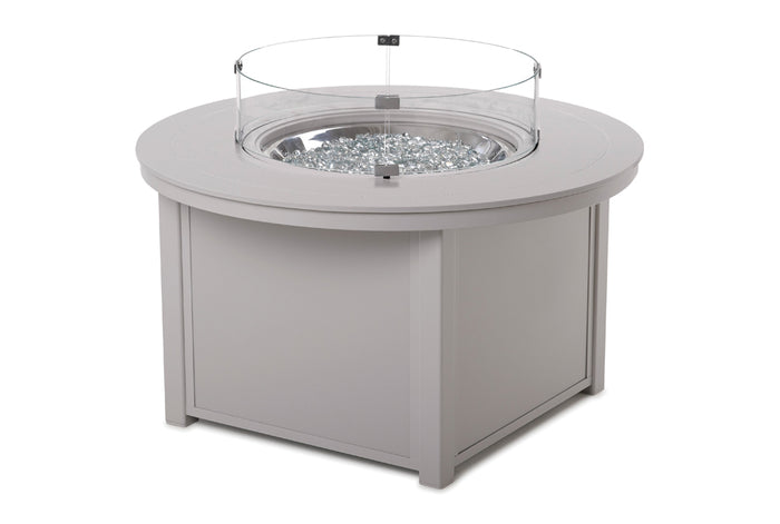 Round Fire Table Glass Surround 26"
