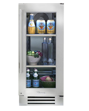 True Undercounter Refrigerator- 15" Stainless Glass Door