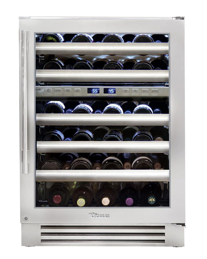 True Wine Cabinet- 24" Dual Zone Stainless Glass Door