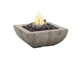 American Fyre Designs - Reclaimed Wood Bordeaux Square Fire Bowl